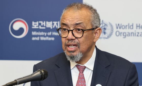 브리핑 나선 테드로스 WHO 사무총장