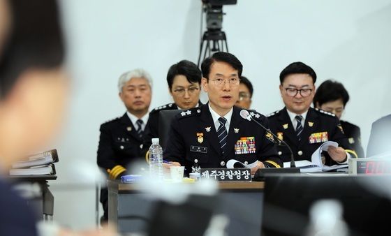 [국감] 발언하는 김병찬 제주경찰청장