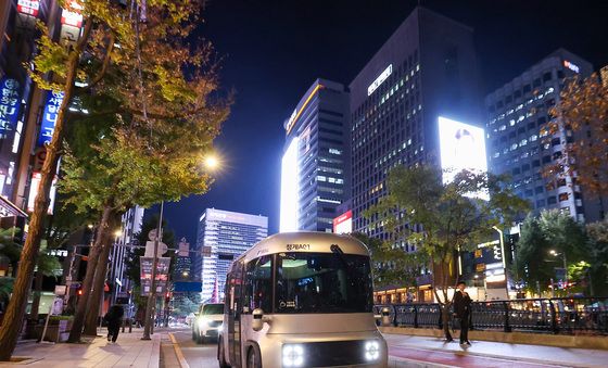 청계천 자율주행버스 '청계 A01' 야간운행 시작