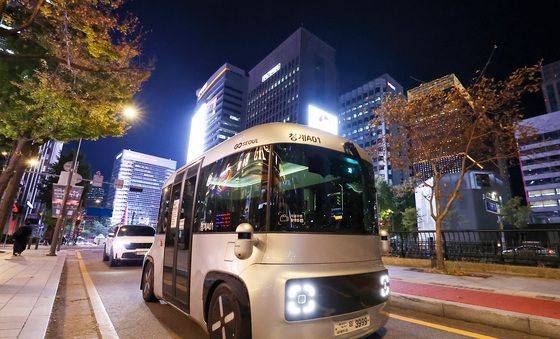 청계천 자율주행버스 '청계 A01' 야간운행 시작