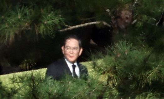 수원 선영 도착한 이재용 삼성전자 회장