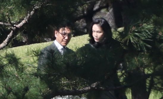 이건희 선대회장 추도식 참석한 이서현·김재열