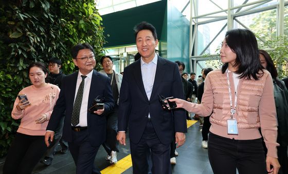 무죄 선고 받고 시청으로 돌아온 오세훈 시장