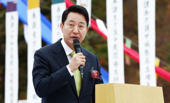 진관사 국행수륙재서 축사하는 오세훈 시장