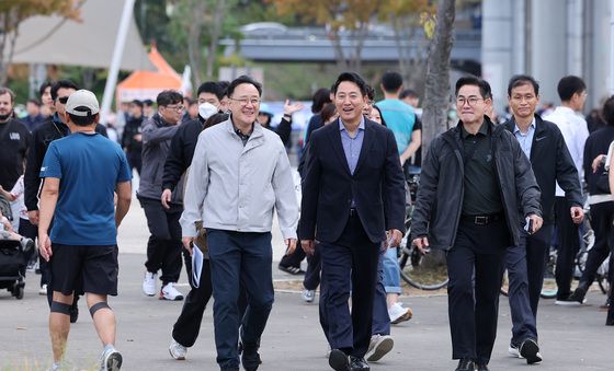 잠수교 보행전용교 전환 현장점검 나선 오세훈 시장