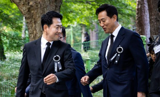 이동하는 장동혁 대표와 오세훈 서울시장