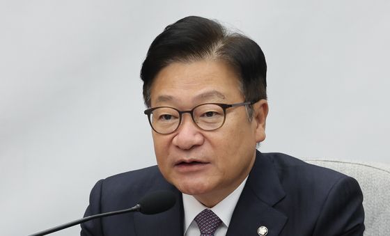 발언하는 정점식 국민의힘 원내대표