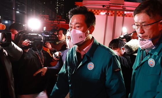 구룡마을 화재현장 찾은 오세훈 시장