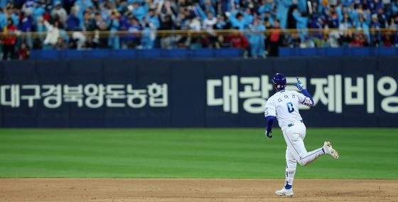 'PO 2차전' 삼성 디아즈, 투런포 쾅!