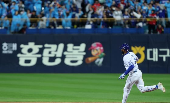 'PO 2차전' 삼성 디아즈, 투런포 쾅!