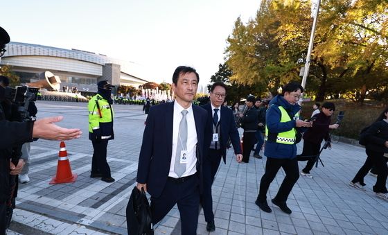 이태한 특검, 올림픽공원 현장검증 도착
