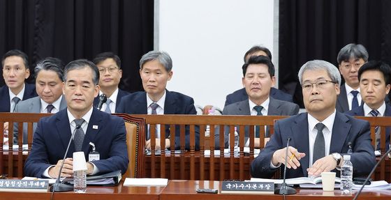 [국감] 정보위 자리한 김종철 직무대행·홍석기 본부장