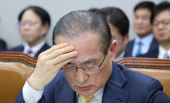[국감] 생각 잠긴 위성락 국가안보실장