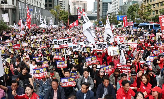 거리로 나선 국민의힘, 민생회복·안보수호 국민행동대회