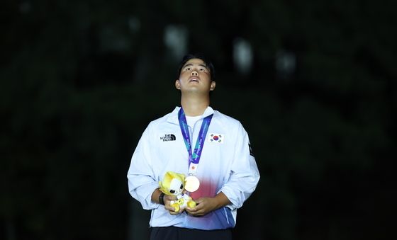 금메달 김주형 '만감이 교차하는 순간'