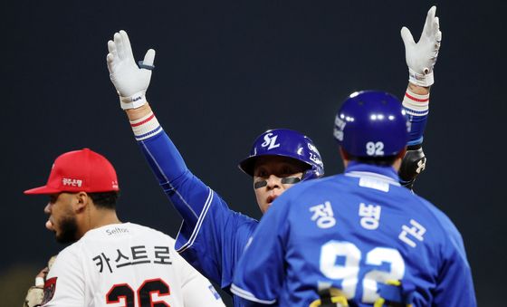 강민호, 다들 환호해!