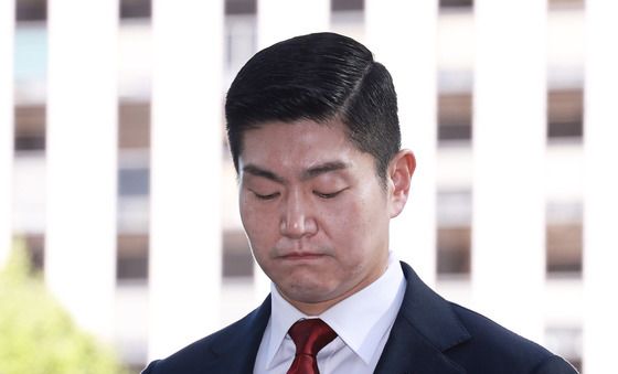'정원오 출장 의혹 제기' 피의자 신분 출석한 김재섭 의원