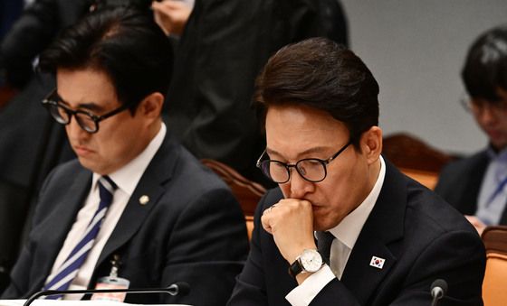 [국감] 국방부 국감 출석한 김민석 민주당 대표