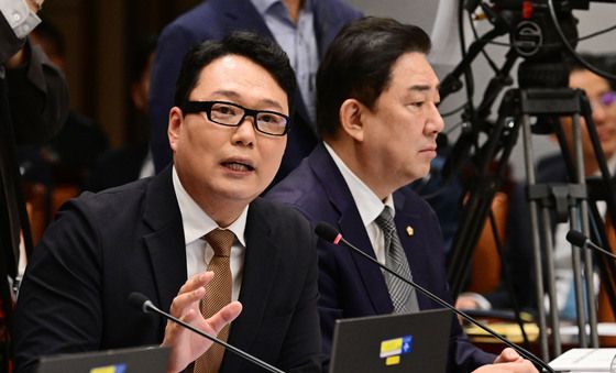[국감] 국방부 국감서 발언하는 천하람 개혁신당 의원