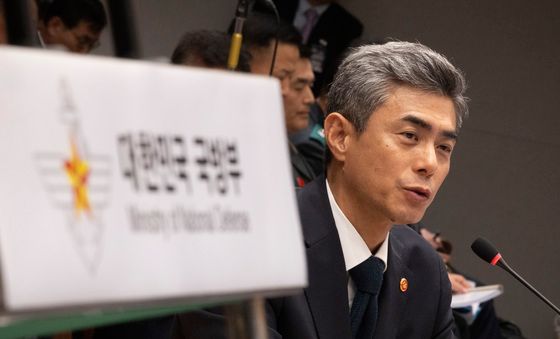 [국감] 오후 국정감사 답변하는 강신철 국방장관