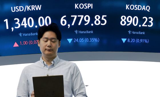 오르락 내리락 코스피