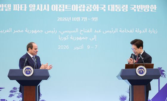 인사 나누는 한·이집트 정상