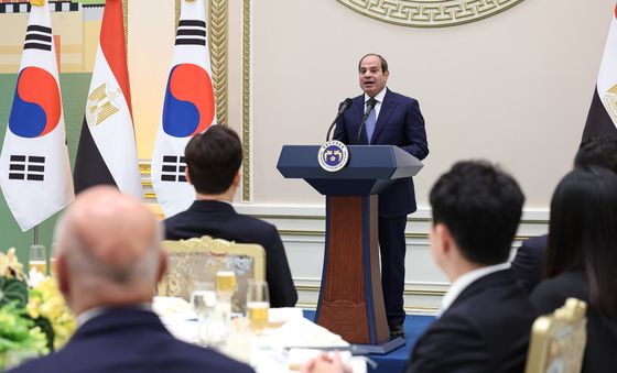 발언하는 알시시 이집트 대통령