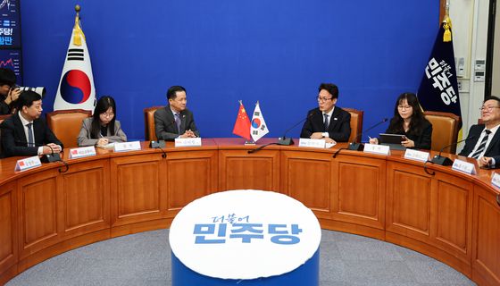 김민석 당대표, 다이빙 주한중국대사 접견