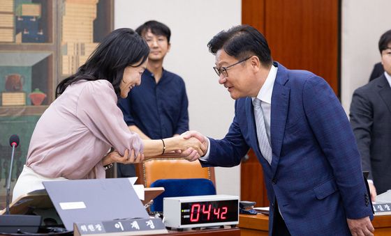 [국감] 문체위 국감장 찾은 정점식 국민의힘 원내대표