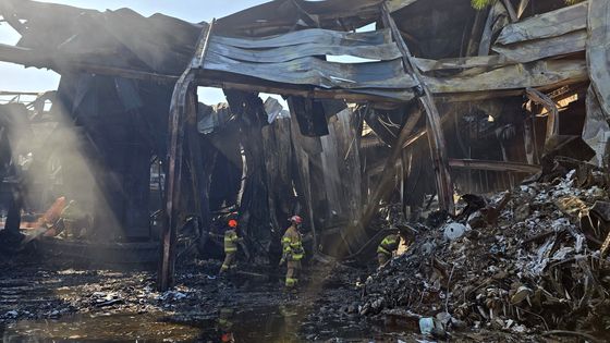 처참한 음성 화재 현장, 실종자 수색