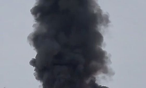 옥외탱크저장소 폭발과 함께 치솟는 불길