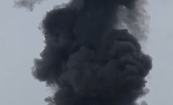 옥외탱크저장소 폭발과 함께 치솟는 불길