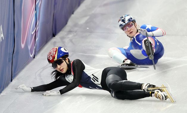 김길리, 안타까운 충돌