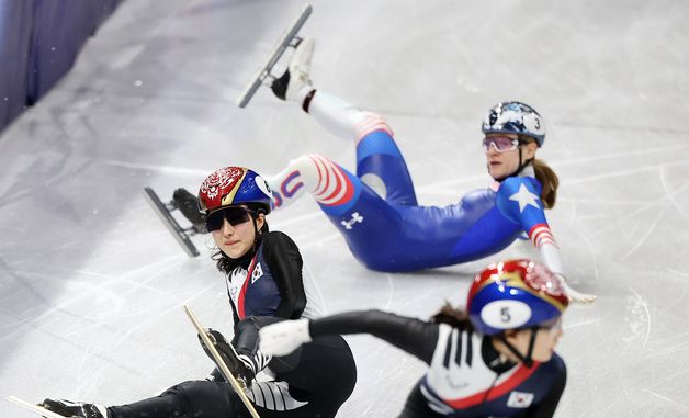 고통스러워하는 김길리