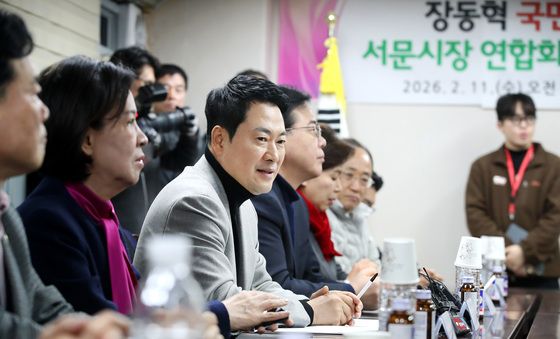 장동혁 국민의힘 대표, 서문시장 상인과 간담회