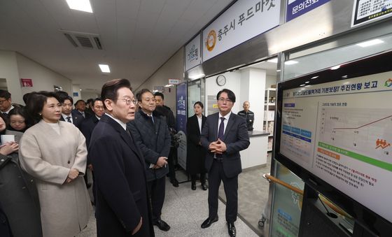 그냥드림 운영현황 점검하는 이재명 대통령