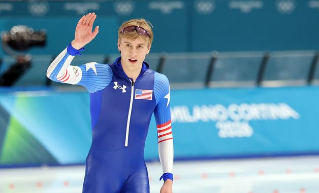 '올림픽 신기록 세우며 금메달 차지한 조던 스톨츠'