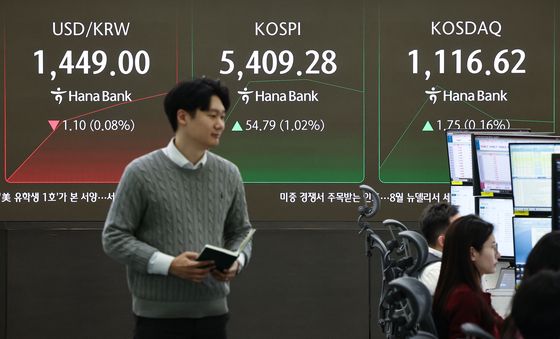코스피, 장 초반 1%대 올라 5420대
