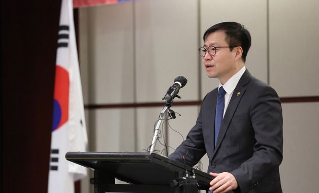 인사말하는 여한구 통상교섭본부장