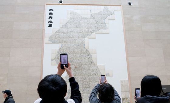 국립중앙박물관에 펼쳐진  '대동여지도'