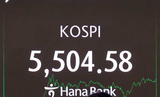 사상 첫 장중 5,500포인트 돌파한 코스피