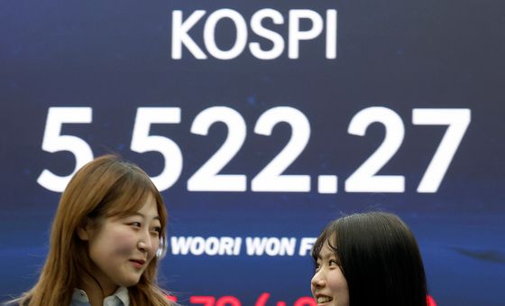 코스피, 사상 최고가 5500선 돌파 마감