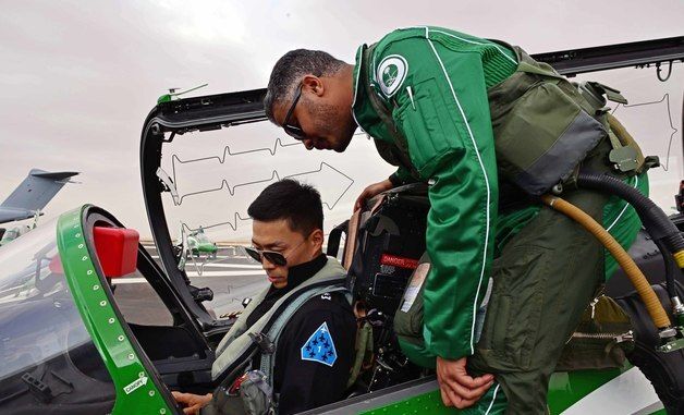 공군 블랙이글스·사우디 호크스 지상교류 행사