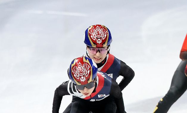 김길리와 교대하는 최민정