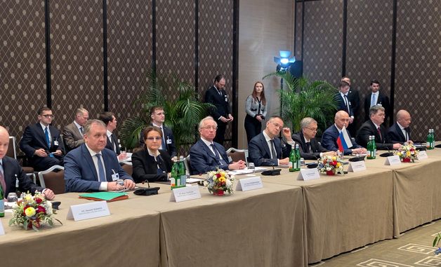 [포토]미·러·우 제네바 3자 회담 참석한 러시아 대표단