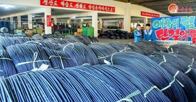 北 평양빛섬유통신케이블공장 "건설장 필요한 케이블 생산 혁신"