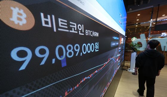 1억원선 내준 비트코인, 9천만원대로 밀려