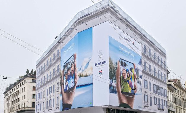 삼성전자, 밀라노서 '올림픽 캠페인' 옥외광고 선보여