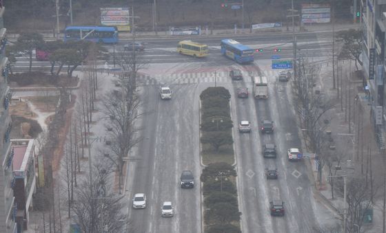 포항에 내리는 눈