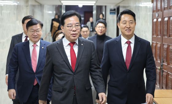 부동산정책협의회 참석하는 송언석·오세훈